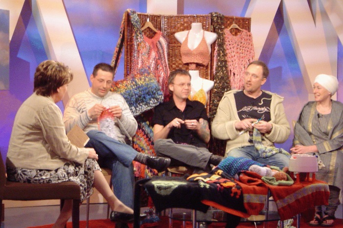 Dico met Bert en Wilbert in 2005 bij Catherine op RTL 4