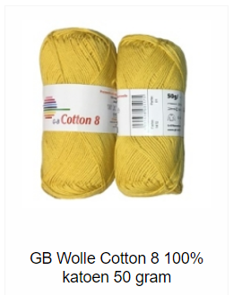 GB Wolle Cotton 8 100% katoen 50 gram