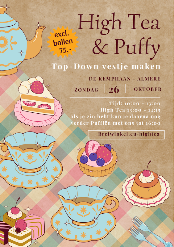 Boek een leuke Puffy workshop met een High Tea