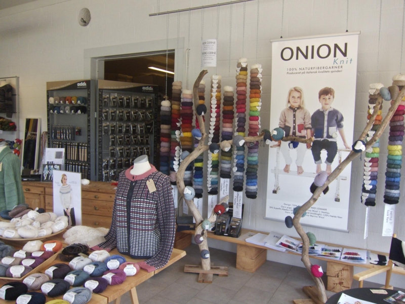 Onion Yarns showroom en lokale verkoop in Denemarken