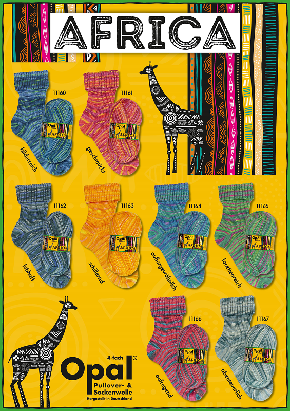 Opal 4-draads sokkenwol Africa