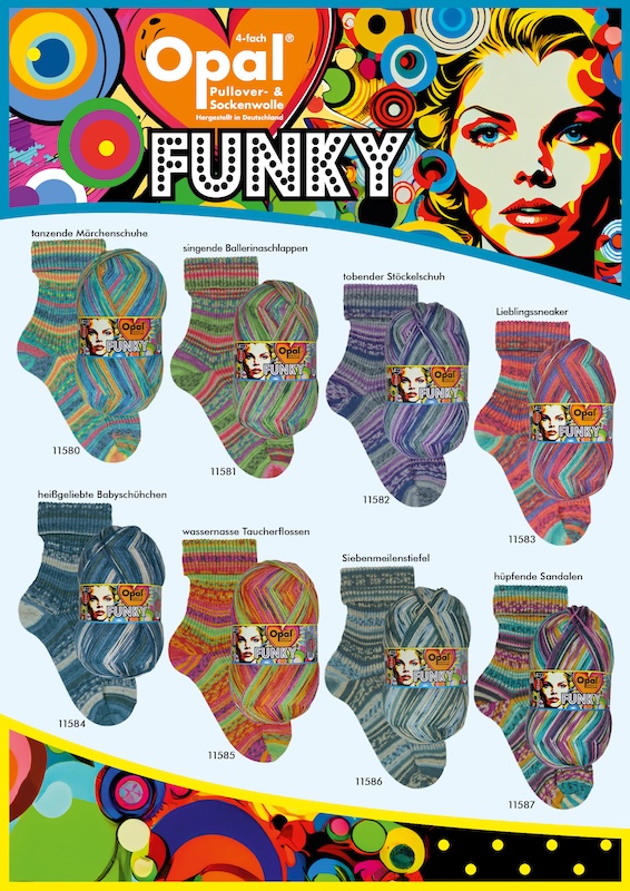 Opal 4-draads sokkenwol Funky voor de mooiste sokken die je je wenst