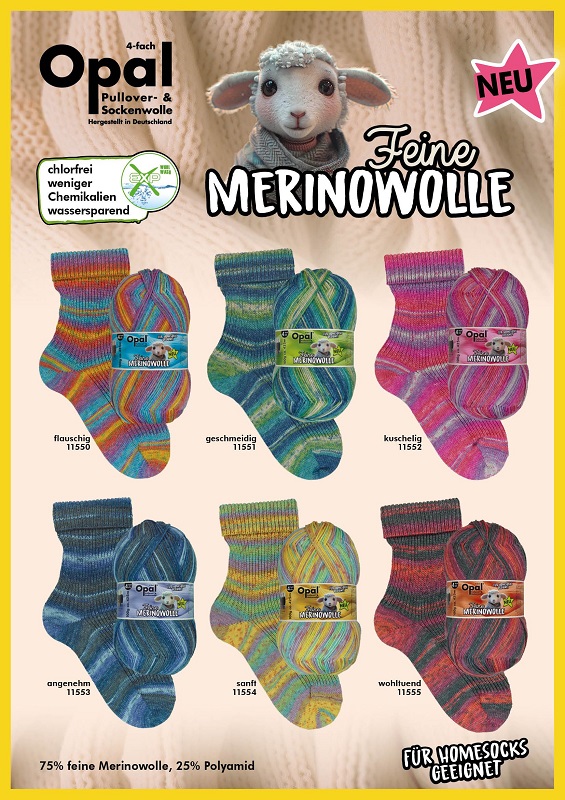 Opal 4-draads sokkenwol Feine Merinowolle bij breiwinkel.eu levering vanuit Nederland