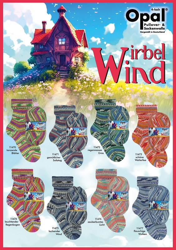 Opal 4-draads sokkenwol Wirbelwind bij Breiwinkel.eu verzending vanuit Nederland