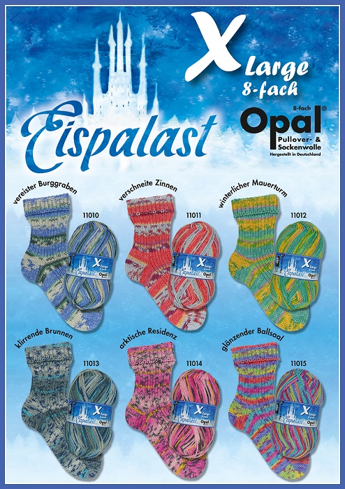 Poster Opal 8-draads sokkenwol Eispalast - IJspaleis