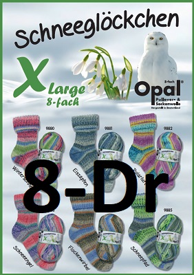 Opal 8-Draads sokkenwol button