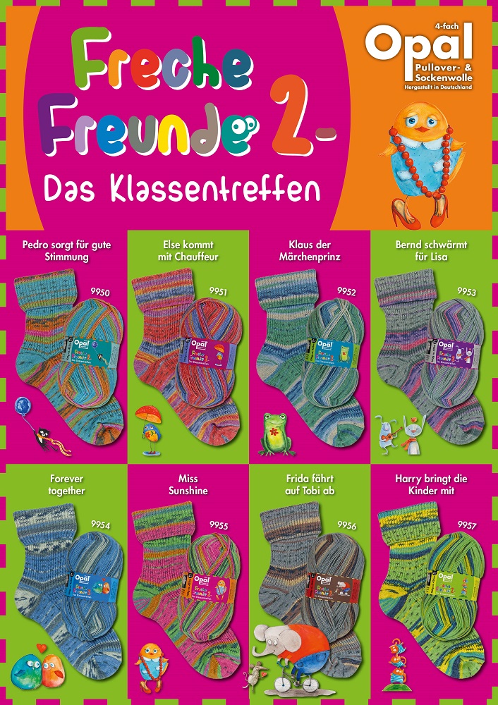 Opal 4-draads sokkenwol Freche Freunde 2
