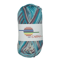GB Wolle Carina Color - 18 Creme-Mint-Aqua-Grijs