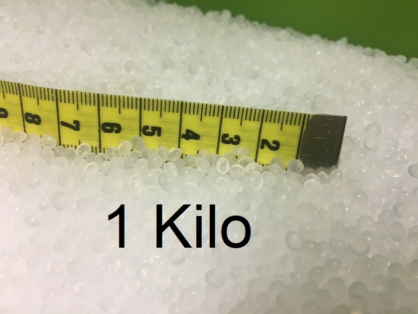 1 kilo kunststof granulaat voor verzwaring BIO PE