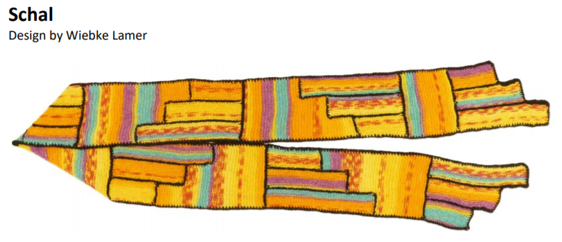 Opal 4-draads Comedy patroon sjaal (Duits)