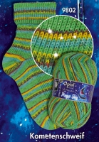 Opal 4-draads sokkenwol Magic Sky mit Silbereffekt 9802 kometenschweif