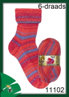 Opal 6-draads sokkenwol Regenwald 17 11102 Verena verteidigt alles