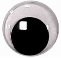 Wiebel Veiligheidsogen kunststof zwart/wit 12 mm zakje van 4 paar