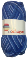 GB Wolle Schulgarn Color 100% katoen - 3 blauwtint