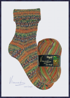 Opal 4 draads sokkenwol Vincent van Gogh 5436 Gauguins Stuhl (mit Kerze)