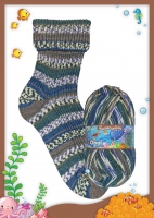 Opal 4-draads sokkenwol Wasserwelten 11144 Mangrovewald