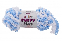 Puffy More 6266 White - Baby blue