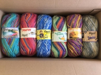 6 bol Opal 4-draads sokkenwol Hundertwasser Verrassingspakket GRATIS verzending