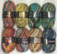 8 bol Opal 4-draads sokkenwol Hundertwasser 1 pakket GRATIS verzending