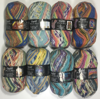8 bol Opal 4-draads sokkenwol Hundertwasser 2 pakket GRATIS verzending