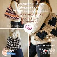 Puffy workshop - Tas in Harten patroon
