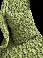 Alize Puffy patroon Kussen 40x40 cm in zigzag kabel